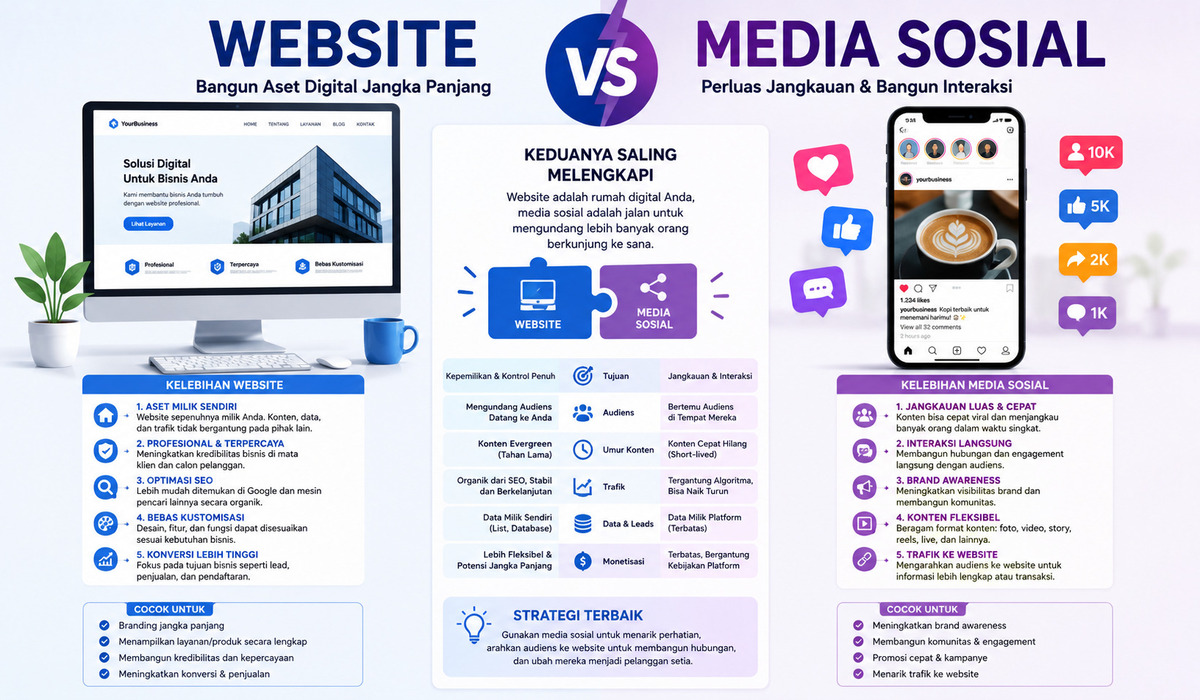 website vs media sosial